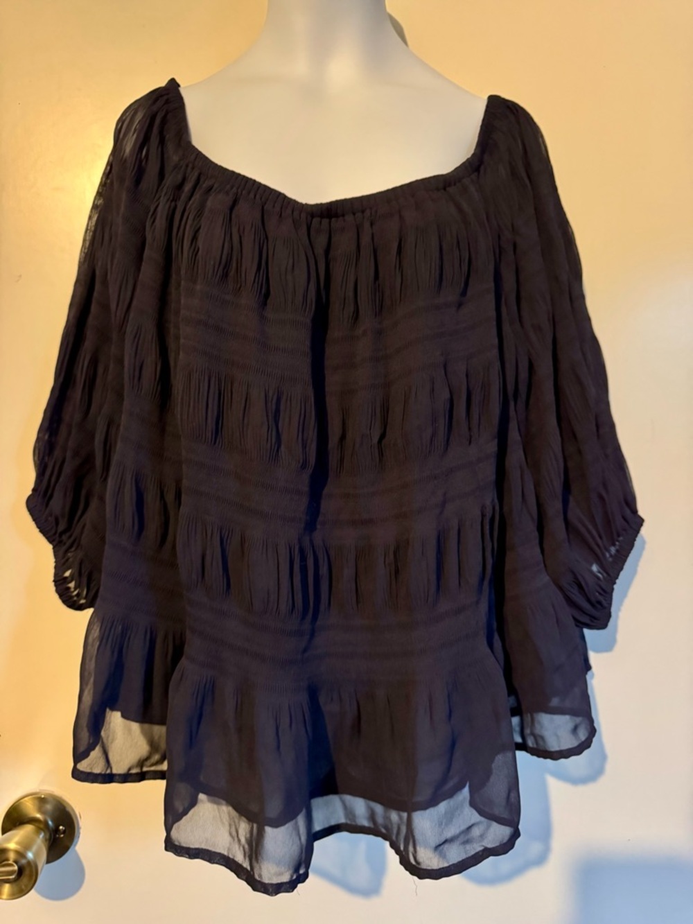 Express Navy Peasant Tunic